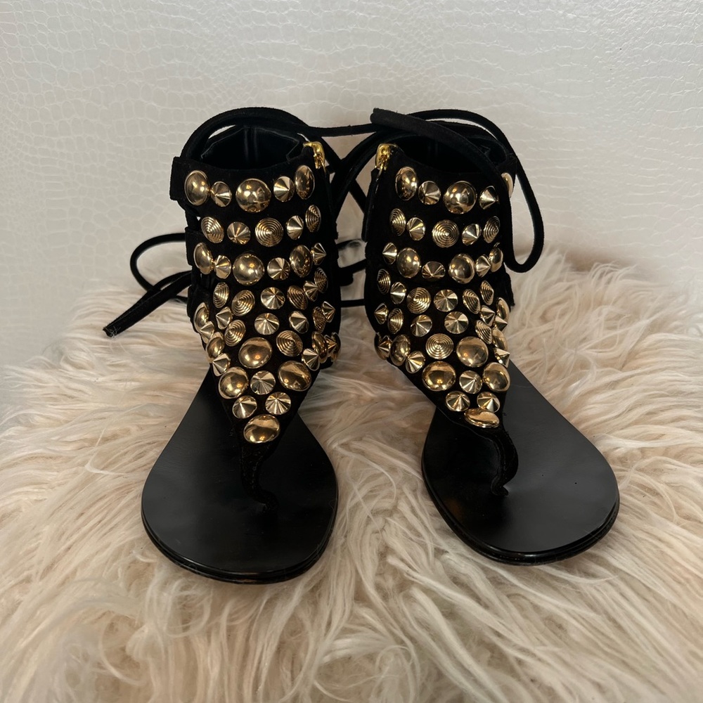 Giuseppe Zanotti suede cutout gladiator sandal